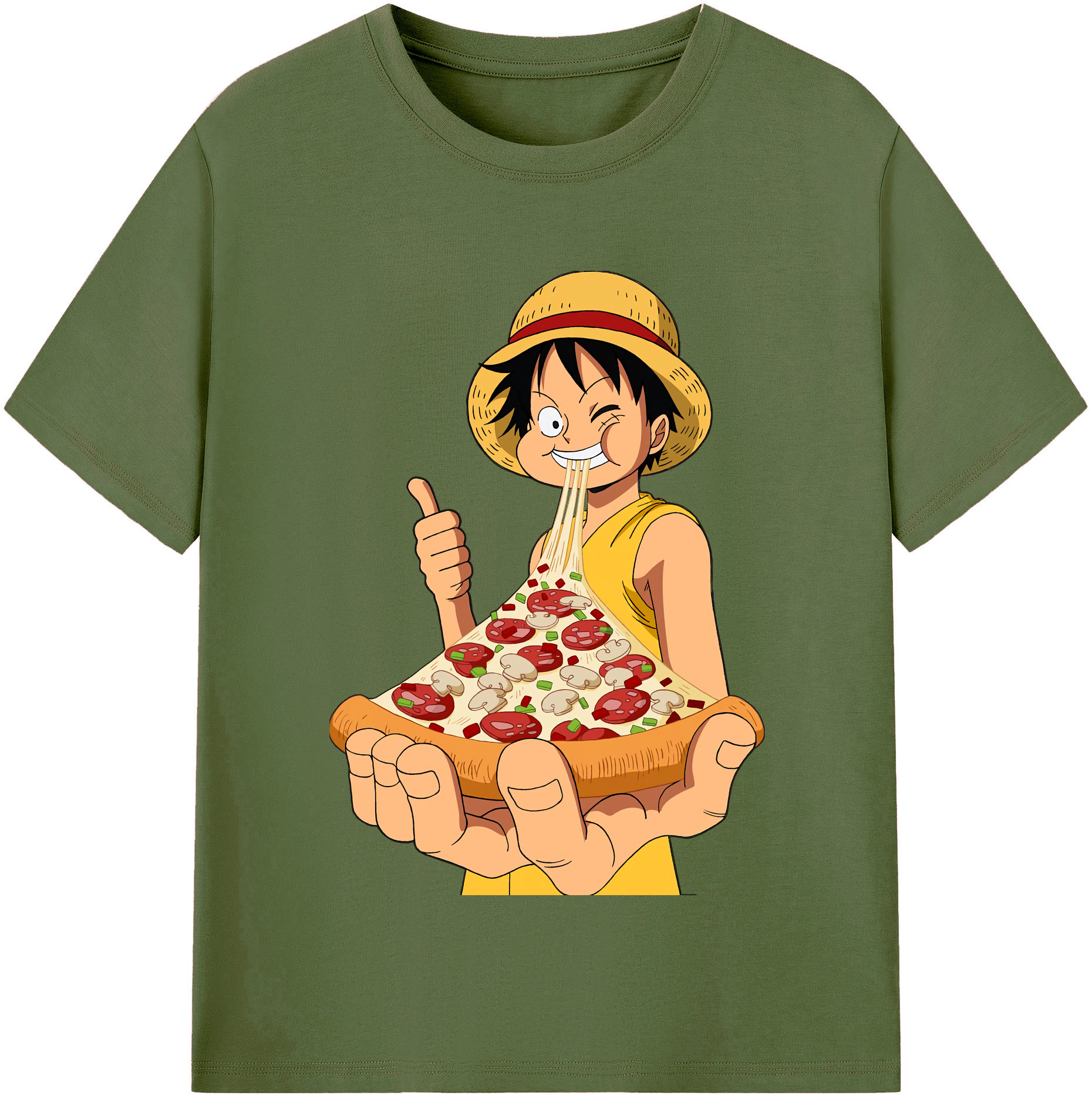 ワンピース モンキー・D・ルフィ ONE PIECE Monkey D. Luffy 綿100％半袖Tシャツ（フロントプリント）